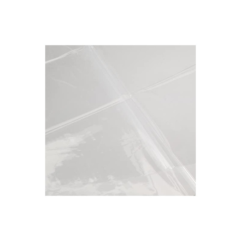 Douceur d'Intérieur CDaffaires Tischdecke, rund, PVC, einfarbig, 15/100, transparent, Polyvinylchlorid,