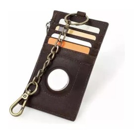 Estuchelandia Tarjetero Monedero Billetera Cuero Autentico Piel Airtag