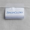 Singinglory Eyelet Voile Curtains Set of 2 with Tiebacks,White Sheer