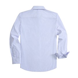 Alimens & Gentle Men's Striped Dress Shirt Button Down Regular Fit Shirts Casual Business Transitional Weather