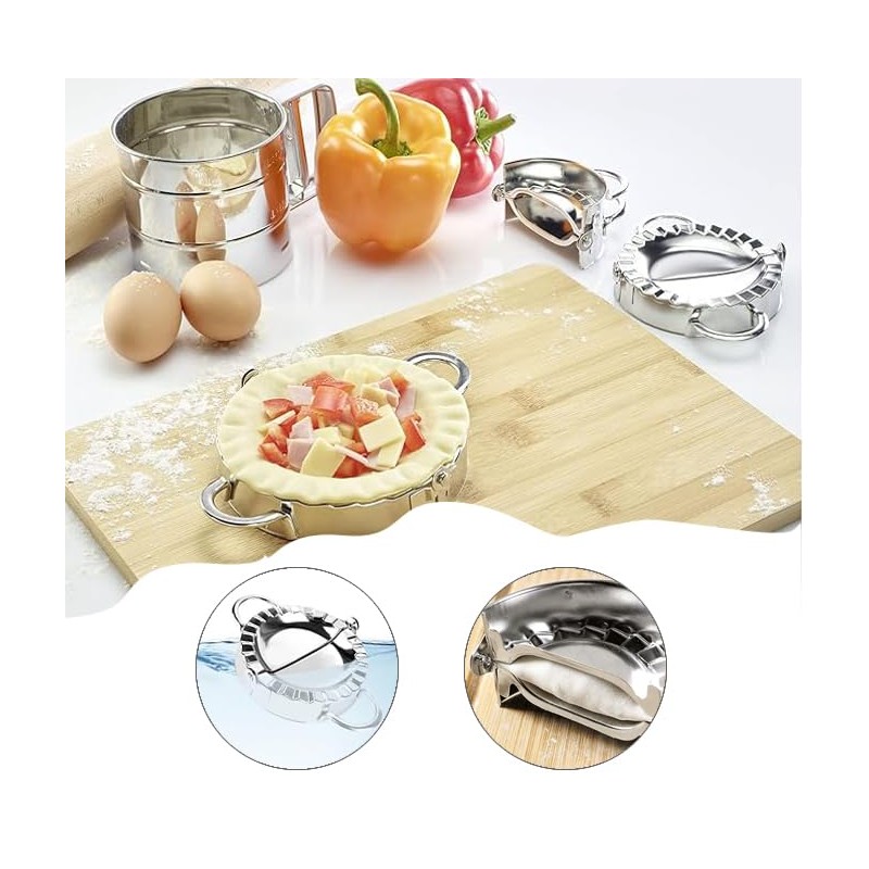 2 pieces, dumpling maker, stainless steel dumpling mould, dumpling mould,