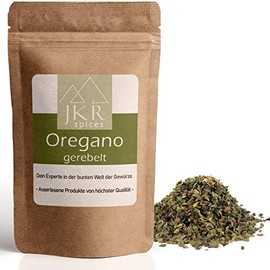 JKR Spices Oregano gerebelt & getrocknet - feinste Italienische Kräuter ideal für Pizza, Pasta und mediterrane Gerichte | Premium Gewürz | naturrein ohne Zusätze - 250g
