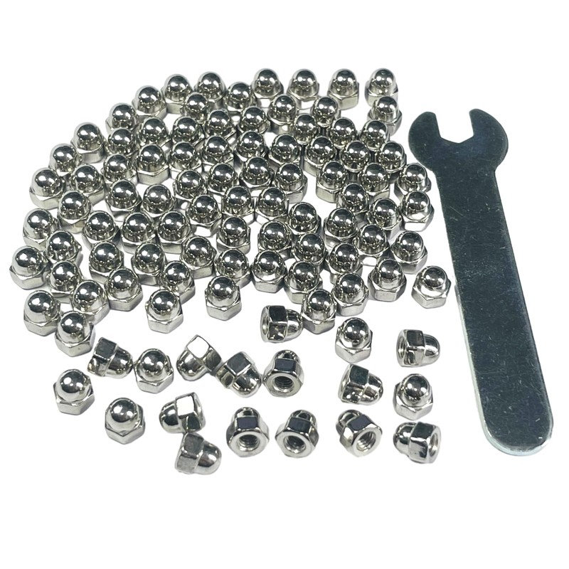 ZDingTech 50pcs 1/4-20 Acorn Cap Nuts,1/4-20 Cap Nuts,Acorn Hex Cap
