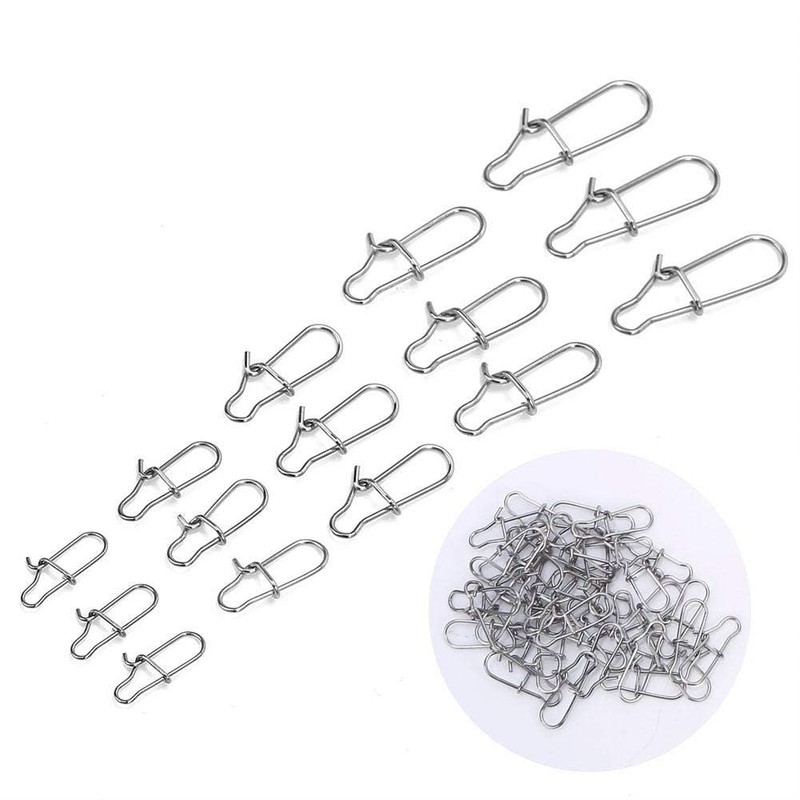 Pack of 200 Fishing Lock Snaps Swivel #0#1#2#3#4 with Box