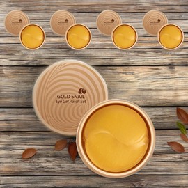 The Saem Sleep Patch Dark Circle Gold Snail Eye Gel Patch 5 Pieces 120g 60 Pieces / 더샘 수면 패치 다크서클 골드 스네일 아이겔 패치 5개 120g 60개입