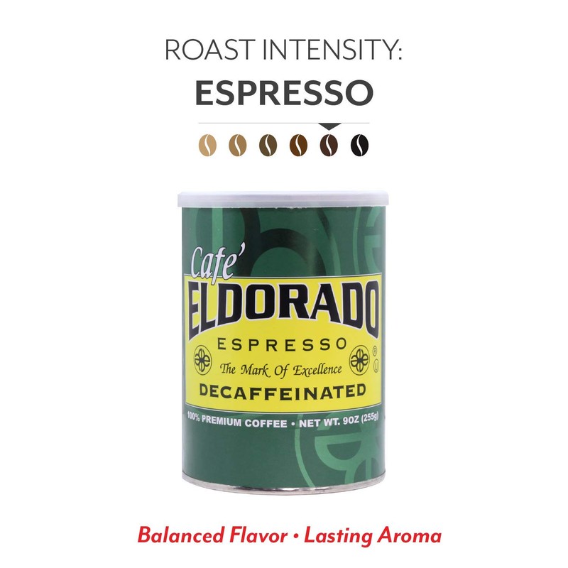 Eldorado Coffee Roasters Finely Ground Decaf Dark Roast Espresso -