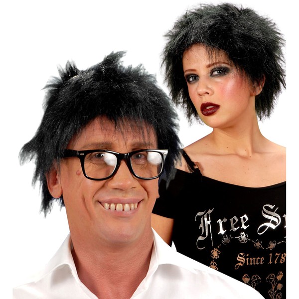 W WIDMANN MILANO Party Fashion 6372B - Perücke Nerd, schwarz,
