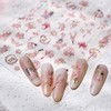 5D Embossed Flower Nail Art Stickers Self Adhesive Sakura Nails