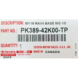 TOYOTA 2019-20 Toyota RAV4 Mud Guard Set Genuine OEM Accessory (Excludes Adventure)