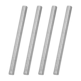 sourcing map 4Pack M6x75mm Fully Threaded Rod, 316 Stainless Steel Right Hand All Thread Screw Studs for Furniture Assembly Fastening, 1mm Pitch