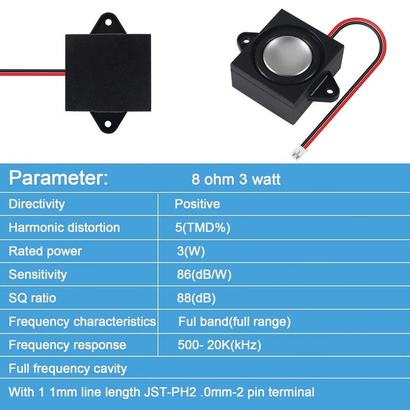 ATNSINC 3PCS 8 Ohm 5 Watt Double Cavity Mini Speaker