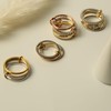 HOLINSE HOLINSE Stackable Rings for Women, Multicolored Connected Ring Set,