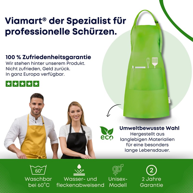 Viamart® - Professional Kitchen Apron - Cooking Apron - BBQ