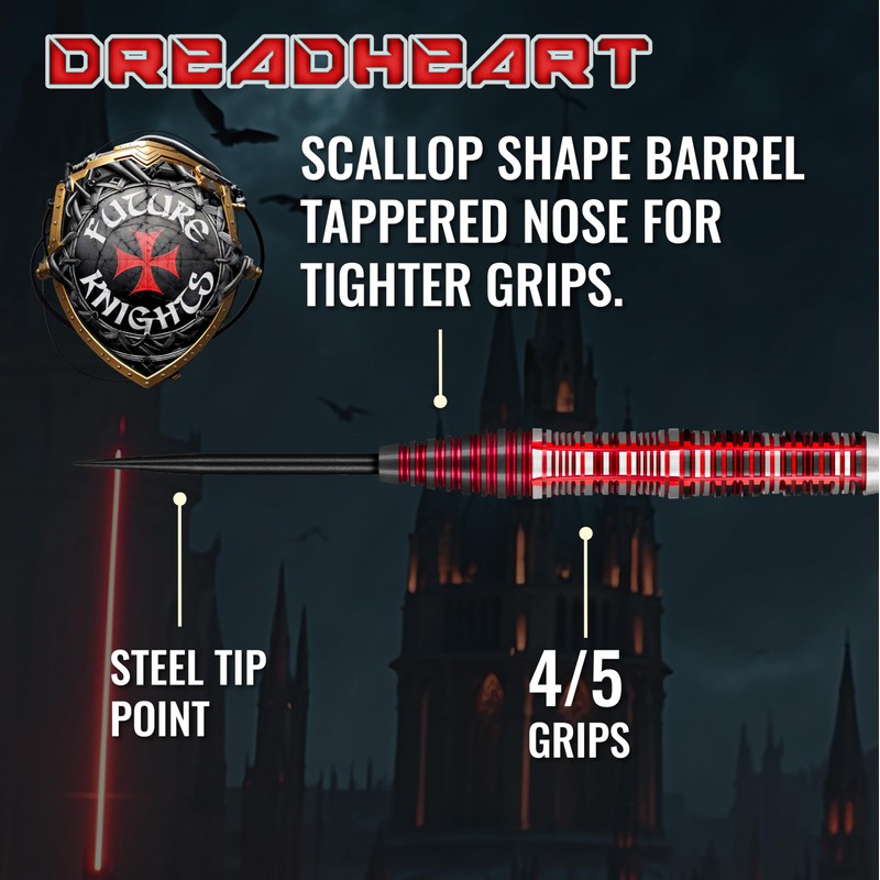 Shot! Future Knights Dreadheart 90% Steel Darts 25 g