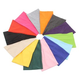 Yeshan Pack of 12 Wide 5 Inch Wicking Stretchy Athletic Bandana Headbands / Head wrap / Yoga Headband / Head Scarf / Best Looking Hairband for Sports or Fashion,candy colors in wide