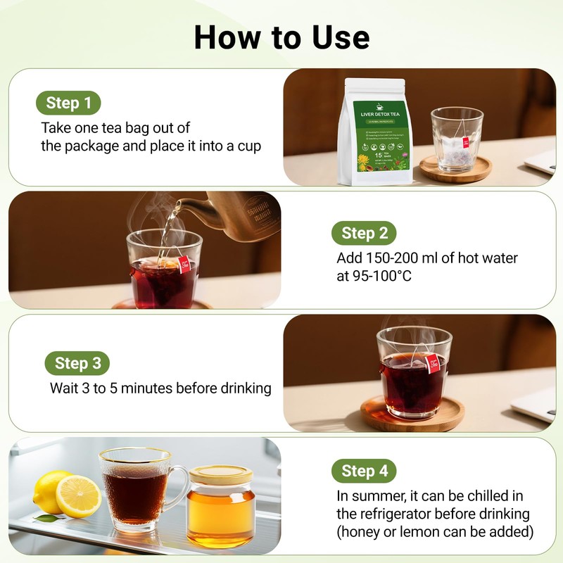 Liver Detox Tea, Chinese Natural Kidney and Liver Cleanse Detox
