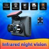 AIXXCUVQ Car 3Lens DVR 3-Channel Dash Cam Front and Rear