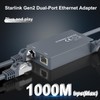 for Starlink Ethernet Adapter for Starlink Gen2 Wired External Network,Dual
