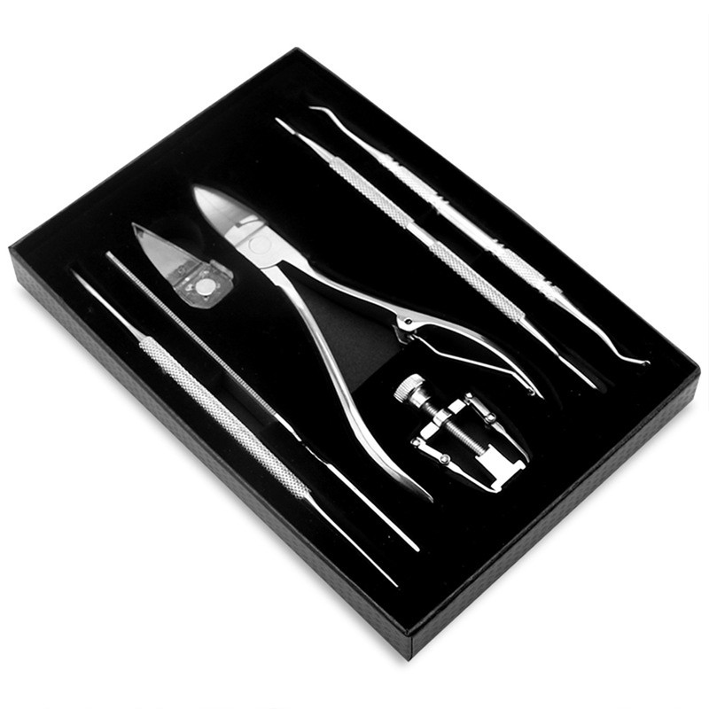 7 Pcs Professional Toe Nail Clipper Set for Ingrown Thick