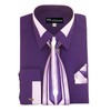 Milano Moda High Fashion Dress Shirt with Contrast Design Tie,