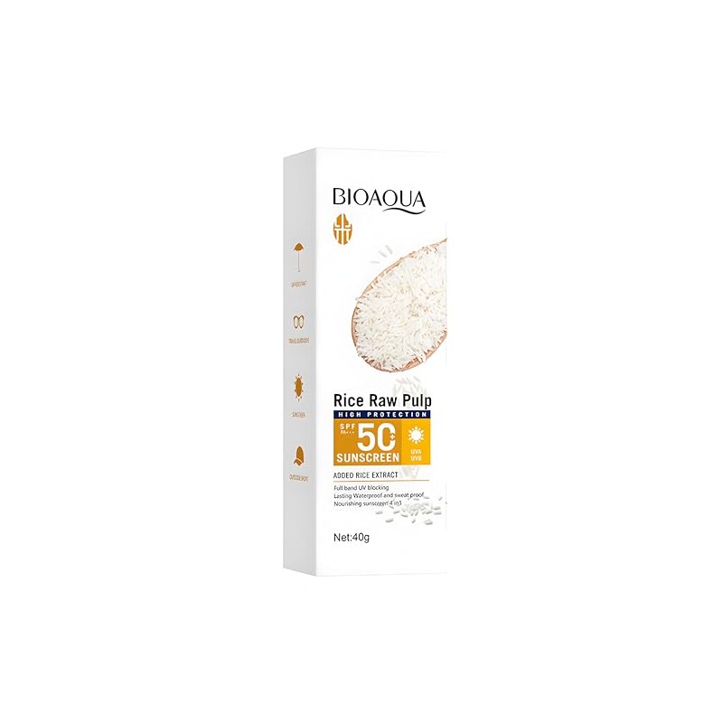 BIOAQUA Protector Solar De Pulpa Cruda De Arroz Fps 50