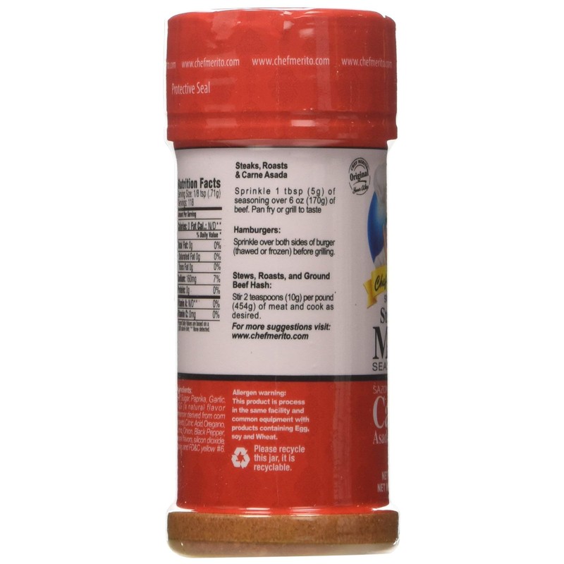 Chef Merito Steak & Meat Seasoning Powder Carne Asada &