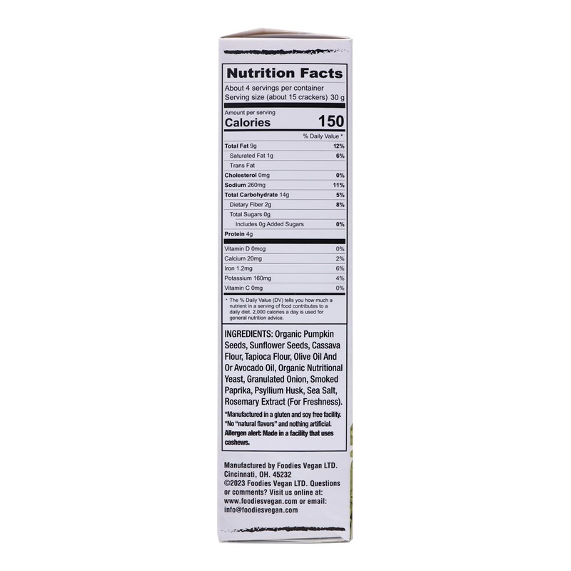 Foodies PumThins Smokey Chedda Crackers, Gluten Free, Made with Organic