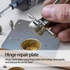 ZAKASEA 10 Piezas Placa de Reparación de Bisagras de Gabinete,