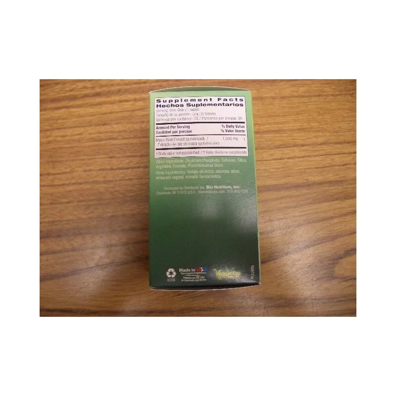 Bio Nutrition - Maca-Max 1,000 mg 30 Tablets Exp 10/2026