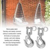 2pcs Lifting Clevis Chain Hooks 304 Stainless Steel Swivel Lifting
