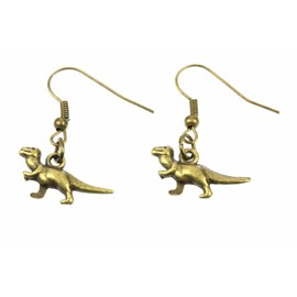 Miniblings Earrings Earrings Dinosaurs T-Rex Tyrannosaurus Rex Dino 2 cm Bronze