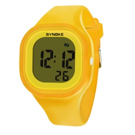 Synoke Waterproof Kids Digital Electronic Watch Children Boys Girls Sports LED Watches - Yellow