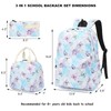 Fuyicat Marble Butterfly School Backpack Set for Girls, 3-in-1 Kids