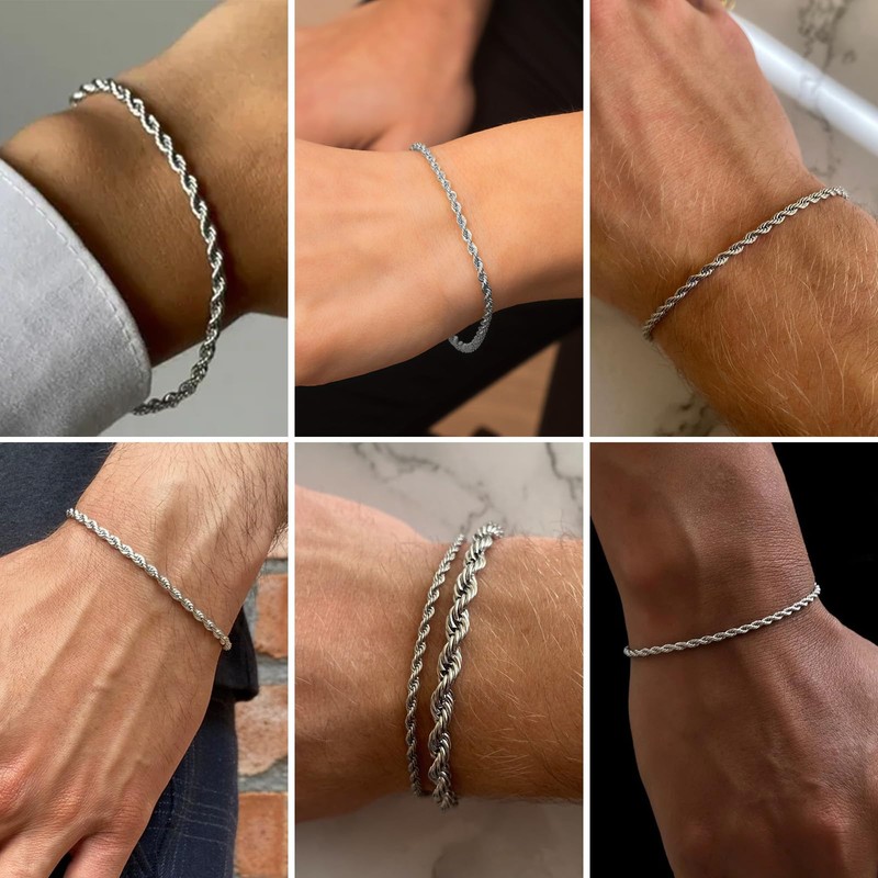 [33FT] Stainless Steel Rope Chain, 4mm Width 304 Stainless Steel