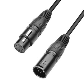 Adam Hall Cables 3 STAR DGH 1000 DMX Cable 5-Pin XLR Female to 5-Pin XLR Male | 10 m