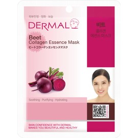 DERMAL Korea - Surtido de 12 Mascarillas faciales. Mascaras Coreanas en tela hidratante con Colágeno y Vitamina E - 12 PACK