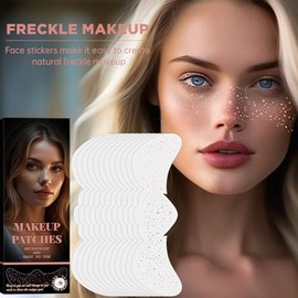 12Pcs Tatuajes Temporales,brillos para la cara,Tatuaje de Pecas,Pecas de Glitter Tattoo,Tatuajes Temporales de Pecas con Purpurina Oro champán,Brillan