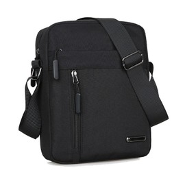 Bandolera Hombre,Mariconera,Crossbody Hombre,Bolsa Mensajero Bandolera Impermeable Bolsa Crossbody,Para Uso Diario,Deportes,Empresas,Senderismo,viajes(Negro)