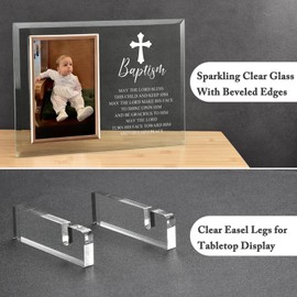 Unique Prints Design Baptism Gifts for Baby Boys from Grandparents, Christening Gift for Godchild Godson from Godmother, Baptismal Catholic Present for Men Little Kids Teenage Christian