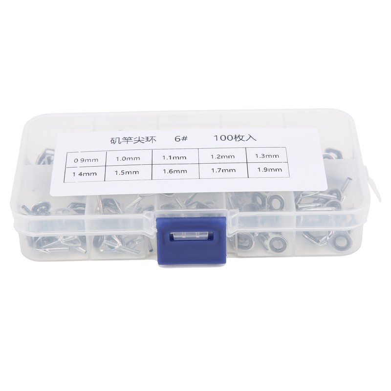 100Pcs Fishing Rod Guide Ring Set Ceramic Guide Eye Sets