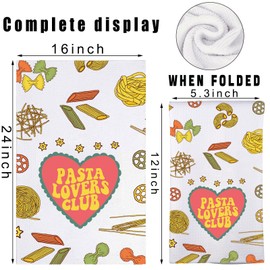 MYSOMY Pasta Kitchen Towel Penne Pasta Towel Pasta Lover Kitchen Decor Pasta Lover Gifts Italian Cooking Gifts (Lovers Club UK)