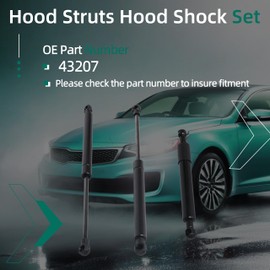 Hood Struts Hood Shock Set,Front Hood Rod and Tailgate Assist Shock for Ford Maverick 2022 2023 2024 2025,Hood Lift Support Shock Struts