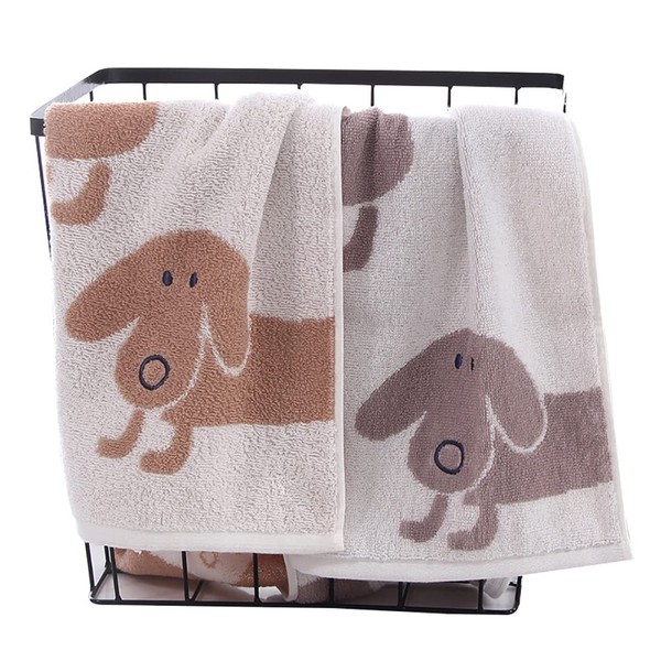 Kissvian 2 Pack Pure Cotton Hand Bath Towel Set, Cartoon