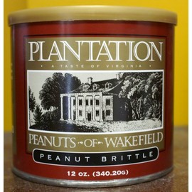 Plantation Peanut Brittle-2 PACK-All Natural Select Virginia Peanuts Traditional Virginia Recipe