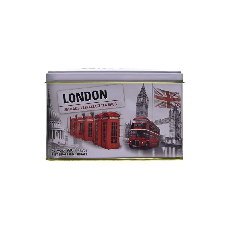 New English Teas London Selection English Breakfast Teabags Tin (Pack