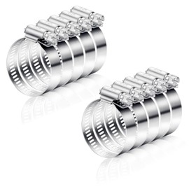 10PCS Hose Pipe Clips 27-51mm Hose Clamps Adjustable Jubilee Clips Assorted Worm Drive Small for Flexible Exhaust Hose Pipe Washing Machine Garden Connections