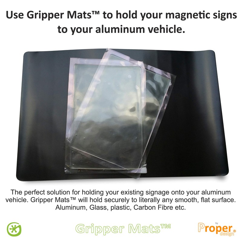 Proper Design Gripper Mats™ - Magnetic Sign Grippers for Aluminum