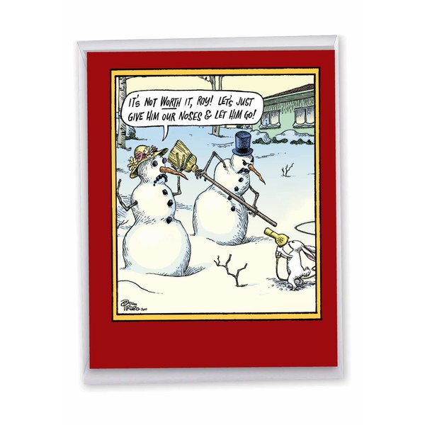 J5853XSG Jumbo Funny Christmas Card: Not Worth It With Envelope