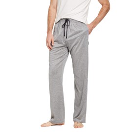 CYZ Comfortable Jersey Cotton Knit Pajama Lounge Sleep Pants -Melange Grey-XL