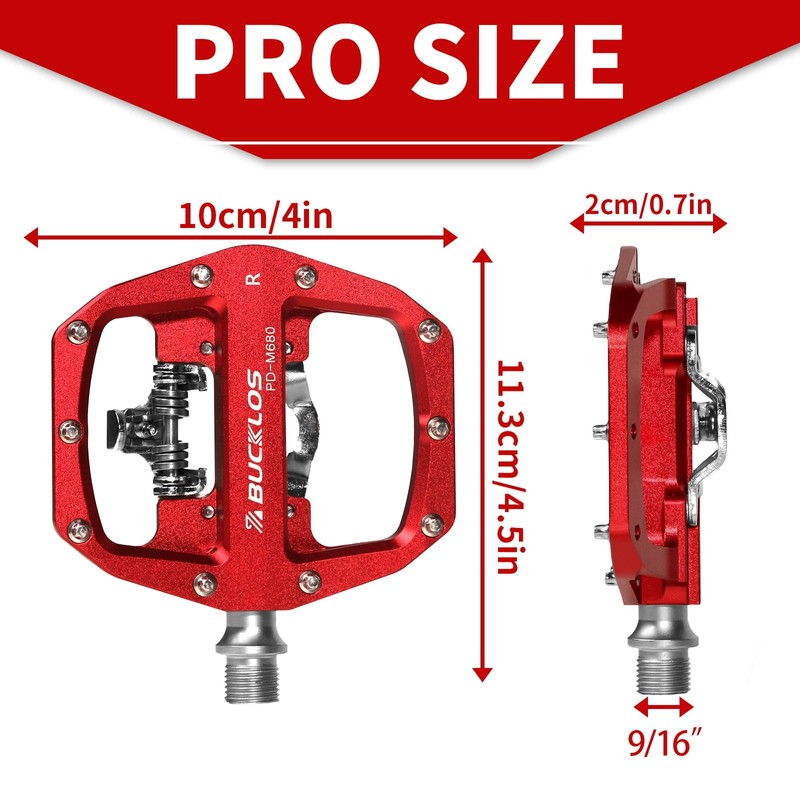 AEYINO SPD Pedals - Aluminum Mountain Bike Clip in SPD